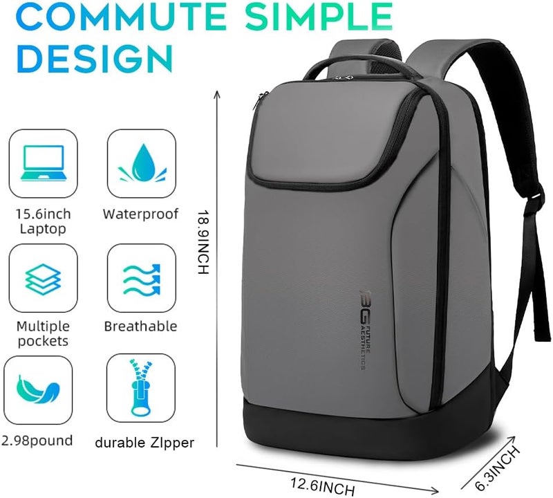 BANGE Business Commute Backpack Waterproof fit 15.6 Inch Commute backpack,Travel Durable Backpack - Image 5